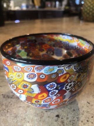 Stunning 3 5/8” Italian Murano Millefiori Glass Vase 3