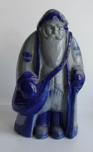 By David Eldreth Salt Glazed Pottery Stoneware Santa Crosbody Bag Figure 2003