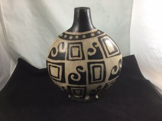 Lenca Art Pottery Honduras,  Moon Bottle
