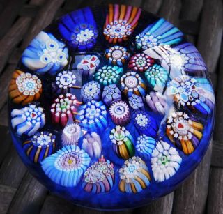 Perthshire John Deacons Complex Millefiori Silhouettes Paperweight
