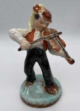Vintage Ditmar Urbach Art Deco Czechoslovakia Violin Violinist Figurine