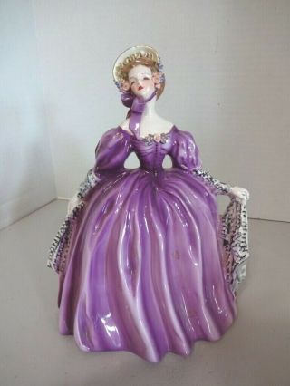 Vintage Florence Ceramics Figurine Madeline Purple Dress