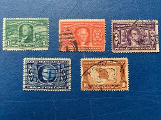 Us Stamps - Sc 323 - 327 - Louisiana Purchase - - With Faults - Cv $84.  25