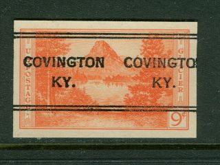 Covington Ky 243 Dle Precancel On 1935 Imperf 9 Cent National Parks,  Scott 764