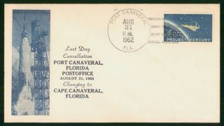 Mayfairstamps Us 1962 Florida Port Canaveral Post Office Last Day Cancellation C