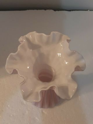 Fenton Wheat Vase In Dusty Rose Overlay 5858 Size 7.  5 