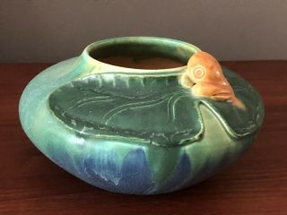 Door Pottery Arts & Crafts Style Frog Vase Signed Scott Draves