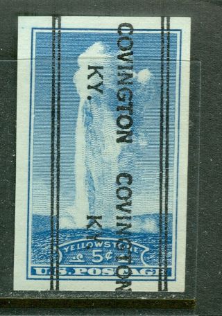 Covington Ky 243 Dle Precancel On Imperf 1935 Five Cent National Parks,  Sc 760