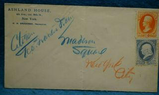 C 1879 Cover Autograph George Francis Train Colorful W Bank Note Stamps