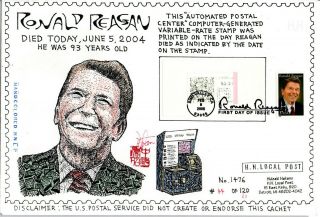 3897 Republican President Ronald Reagan First Day Of Issue Nakano Fdc