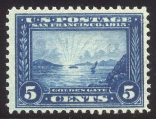 U.  S.  399 Beauty - 1913 5c Pan - Pacific ($65)