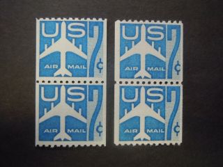C52 7c Jet Silhouette Coil Pairs Small & Large Holes Mnh Og Vf Cv $19 5