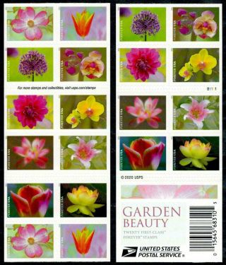 5558 - 5567a 2021 Garden Beauty Complete Booklet/20 - Mnh