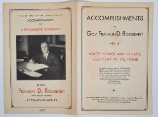 Mayfairstamps Us 1930s Re - Elect Fdr Franklin Roosevelt For Governor Accomplishme