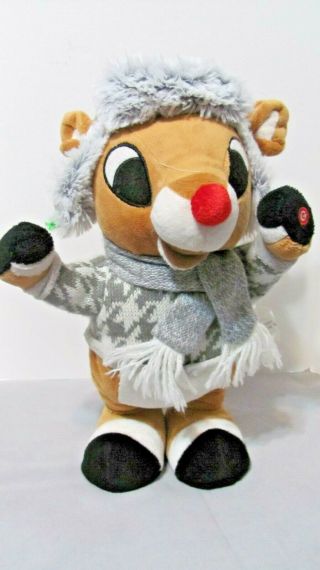 Animated Rudolph The Red Nosed Reindeer Gemmy Plush Dances Sings Rudolph 2016