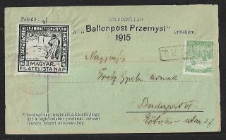 Balloon Post Hungary 2 Air Mail Covers Vignettes 1925 Rare
