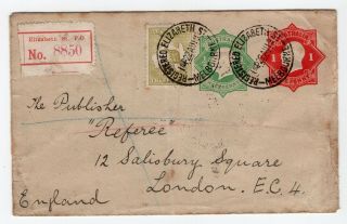 Australia 1919 Melbourne Vic - George V Compound Stationery - Registered Cover