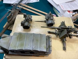 1/35 Scale Built German 88 Cannon And Halftrack Build