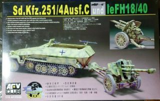 Afv Club Af35s28 1/35 Sd.  Kfz.  251 Ausf.  C And Lefh18/40 Limited Edition