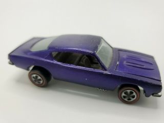 Hot Wheels Vintage Redline Custom Barracuda Purple Usa Gray Interior