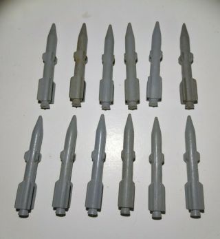 Vintage Gi Joe Wolverine Complete Set Of 12 Missiles Hasbro 1983 Dirty