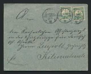 1902 German East Africa Cover 6p Tied 3x Ujiji Cds 