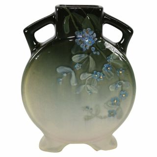 Vintage Weller Pottery Eocean Hand Painted Floral Pillow Vase