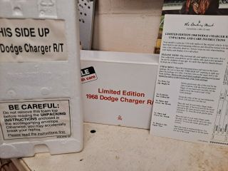 Box & Title Paper For Danbury 1968 Dodge Charger R/t Red Limited Edition
