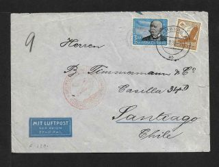 Lufthansa Germany To Chile Air Mail Cover 1939