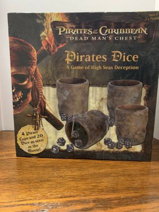 Disney Pirates Of The Caribbean Dead Mans Chest Pirates Dice Game 100 Complete