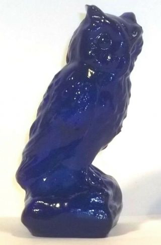 Boyd Glass Only 50 Made In 2004 Owl Paperweight Olympic Deep India Ink Blue Fund