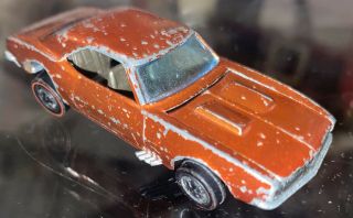 Redlines Hotwheels 1967 Orange Custom Camaro