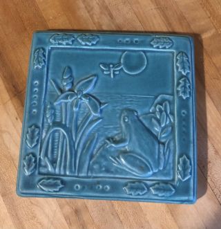 Tyge Tile Art Handmade Tile 6” X 6” Frog In A Swamp