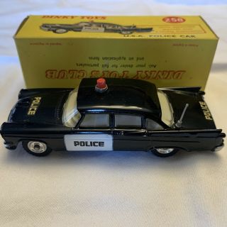 Dinky Toys 258 Usa Police Car,  Boxed Euc,  Made In England