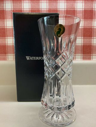 Waterford Crystal Heritage 7.  5 " Cross & Upright Cut Footed Pansy Vase