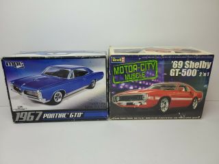 1967 Pontiac Gto And 69 Shelby Gt - 500,  Open Box Inside Are Still