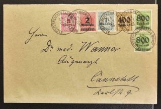 Germany 1923 Rare Sign 10000000 Marks Inflation Period Cover Klosterreichenbach
