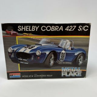Monogram Shelby Cobra 427 S/c Metal Flake Scale 1/24 Model Kit 2764