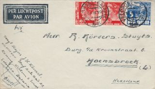 Netherlands Indies 1948 Veldpost Batavia Airmail Cover To Hoensbroek Holland