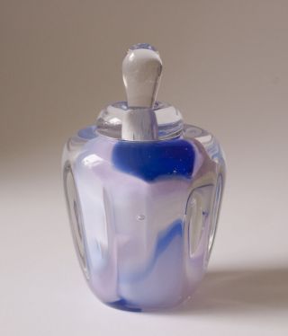 Hand Blown Glass Perfume Scent Bottle Usa Glass Dauber J.  Karg Signed