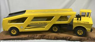 Vintage 1970s Tonka Toys Pressed Steel Car Carrier Tractor Trailer Truck