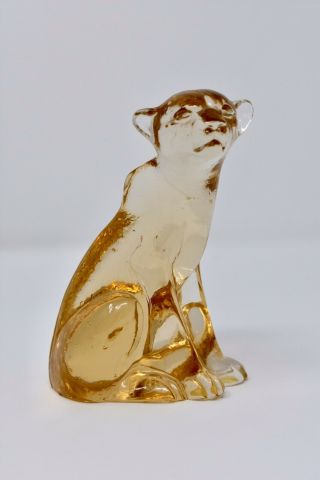 Unique Wwf Kosta Boda “cheetah” Figurine By Paul Hoff - Signed.  Limited Edition
