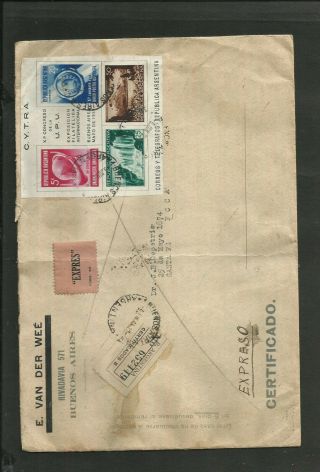 Argentina Express Cover Buenos Aires To Santa Fe W/cat Gj Hb 2,  Vf
