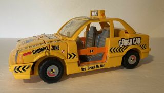 Incredible Crash Dummies By Tyco: Yellow Taxi Crash Car Cab 3 - Near Complete