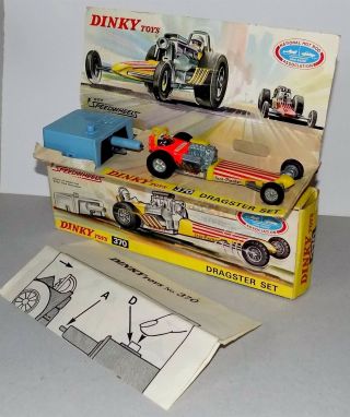 Dinky Toys No.  370 Dragster Set Race Car - Fully Starter Unit (1969 - 76).