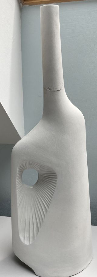 Jonathan Adler Ceramic Bud Vase White Matte 18 