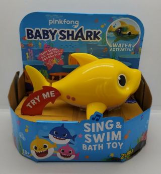 Zuru Robo Alive Junior Baby Shark Battery - Powered Sing And Swim Bath Toy.