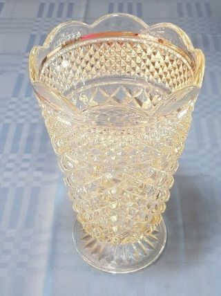 Large Vintage Hand Crafted Crystal Vase Bohemia 1960 