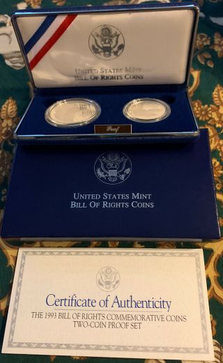 1993 Bill Of Rights 2 - Coin Silver Proof Set
