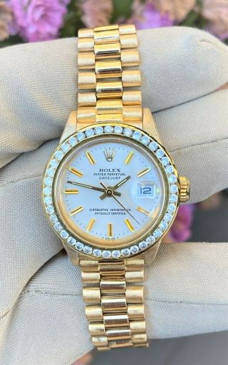 Rolex Datejust President 18k Yellow Gold Boxes/papers